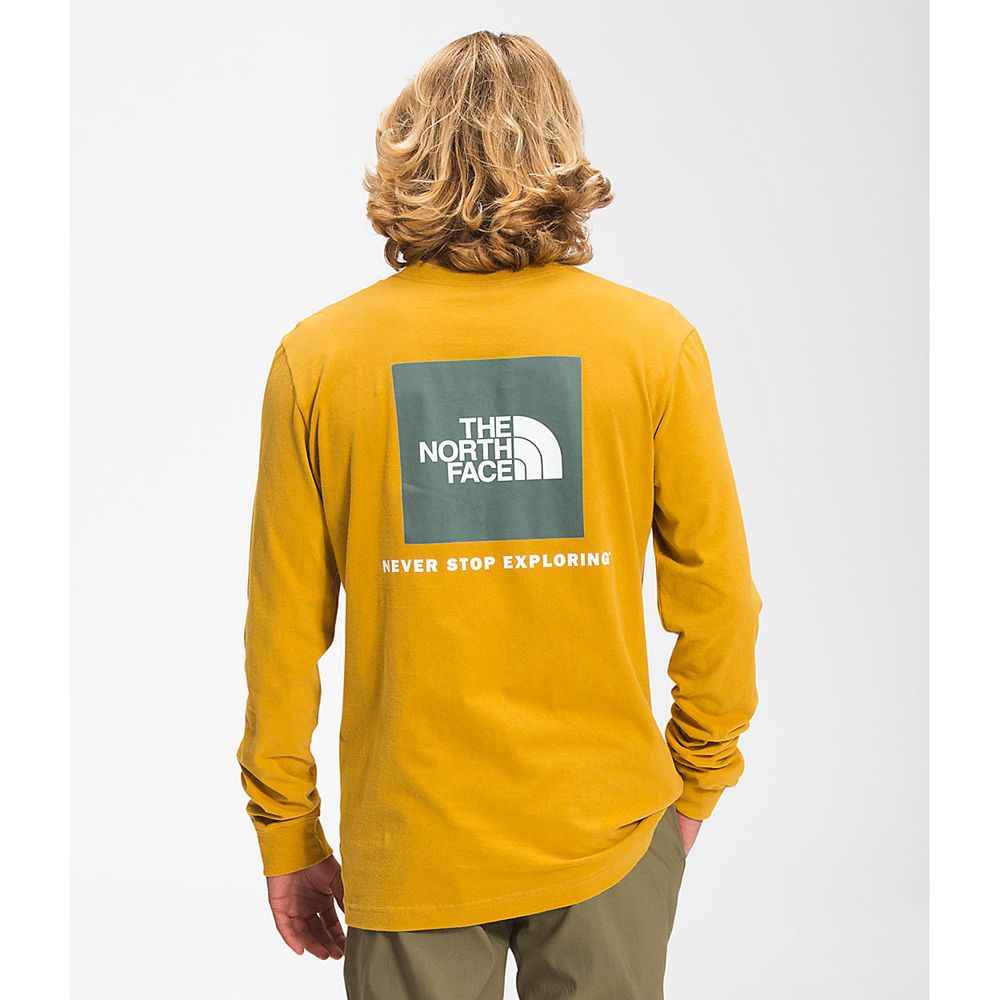 The North Face Long Sleeve Mens Australia - The North Face Long Sleeve Box Nse Yellow Never Stop Exp